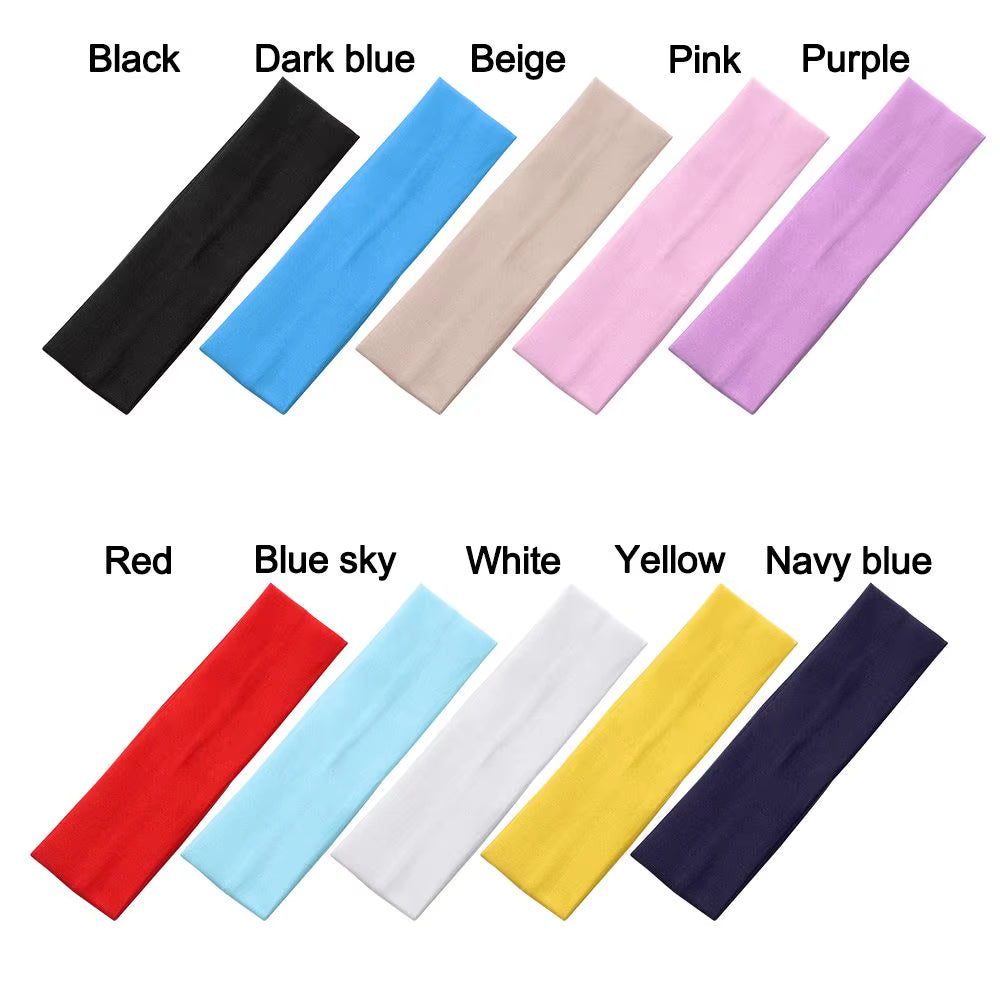 1PC Elastic Yoga Hair Bands Hair Accessories Fitness for Women Sports Headbands Solid Color