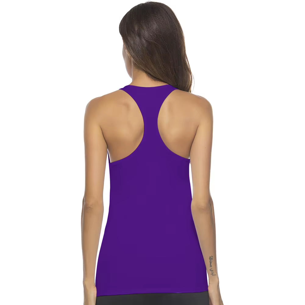 New Summer Womens Sports Gym Racer Back Running Vest Fitness Jogging Yoga Tank Top Female Yoga Shirts Outfits S-XXL