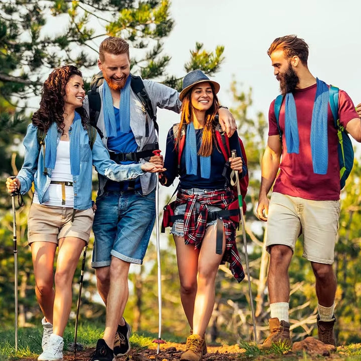 Cooling Towel Instant Relief Microfiber Cool Towels Chilling Neck Wrap Ice Cold Rags for Sports Fitness Camping Cycling Hiking