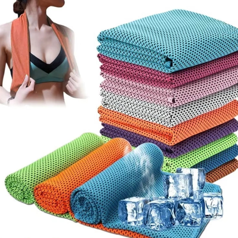 Cooling Towel Instant Relief Microfiber Cool Towels Chilling Neck Wrap Ice Cold Rags for Sports Fitness Camping Cycling Hiking