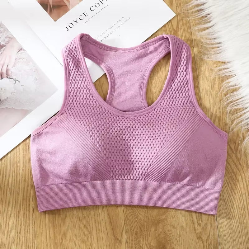 Women'S Sports Bras Shockproof Ventilated Chest Pad Tube Top Camisole Yoga Gym Tops Seamless Chest Wrap Push up Underwear