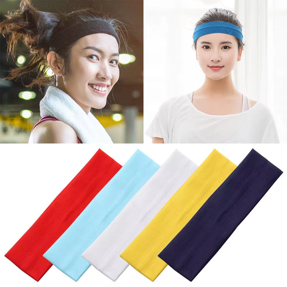 1PC Elastic Yoga Hair Bands Hair Accessories Fitness for Women Sports Headbands Solid Color