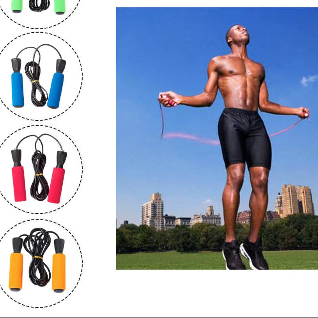 Adults Jumping Rope Child Stamina Training Exercise Skipping Rope Non-Slip Handle Ball-Bearing Red