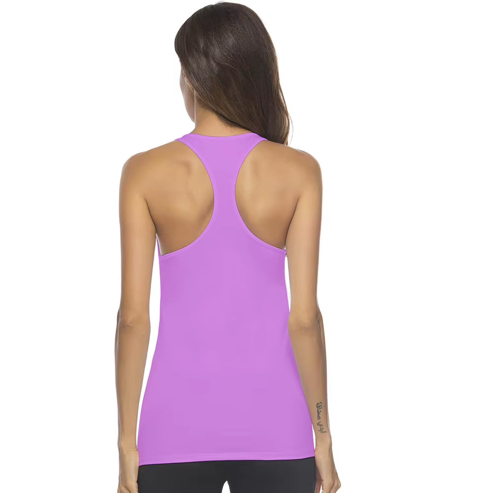 New Summer Womens Sports Gym Racer Back Running Vest Fitness Jogging Yoga Tank Top Female Yoga Shirts Outfits S-XXL