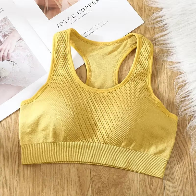 Women'S Sports Bras Shockproof Ventilated Chest Pad Tube Top Camisole Yoga Gym Tops Seamless Chest Wrap Push up Underwear