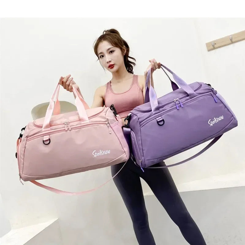 Large Capacity Gym Bags Women Men Travel Luggage Bags Tote Dry Wet Separation Handbags Trekking Duffle Bags Fitness Training Bag