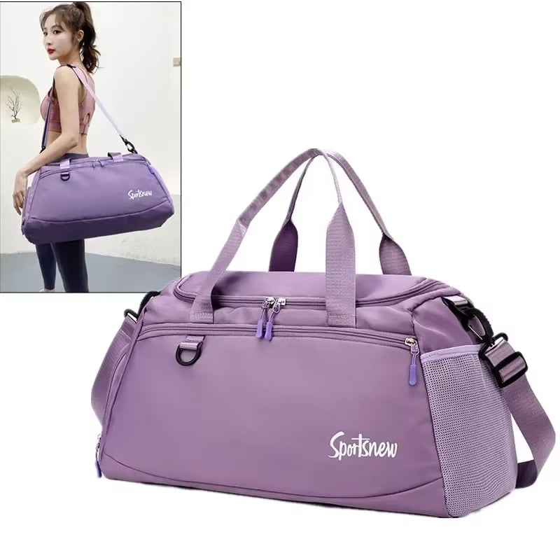 Large Capacity Gym Bags Women Men Travel Luggage Bags Tote Dry Wet Separation Handbags Trekking Duffle Bags Fitness Training Bag